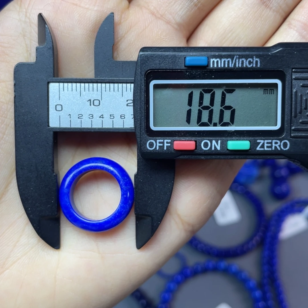 青金石未镶嵌12mm内径指环
