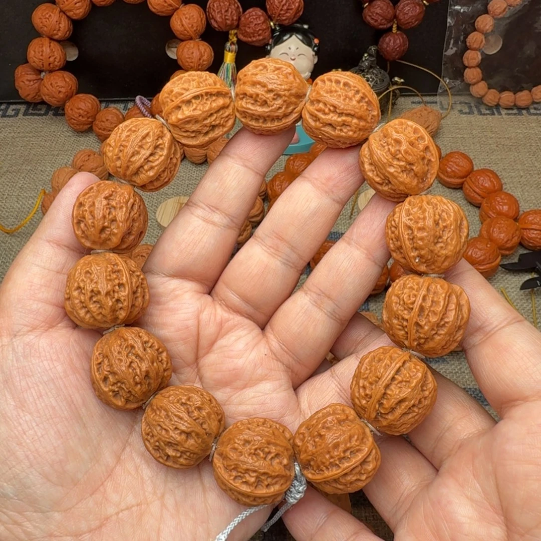 文玩核桃手串流水纹八棱手串24