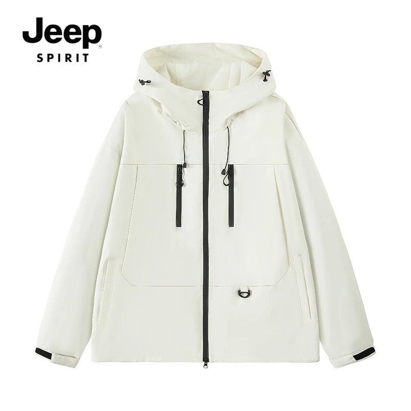 JEEPSPIRIT吉普2025新款户外冲锋衣夹克青春流行防水长袖常规宽松
