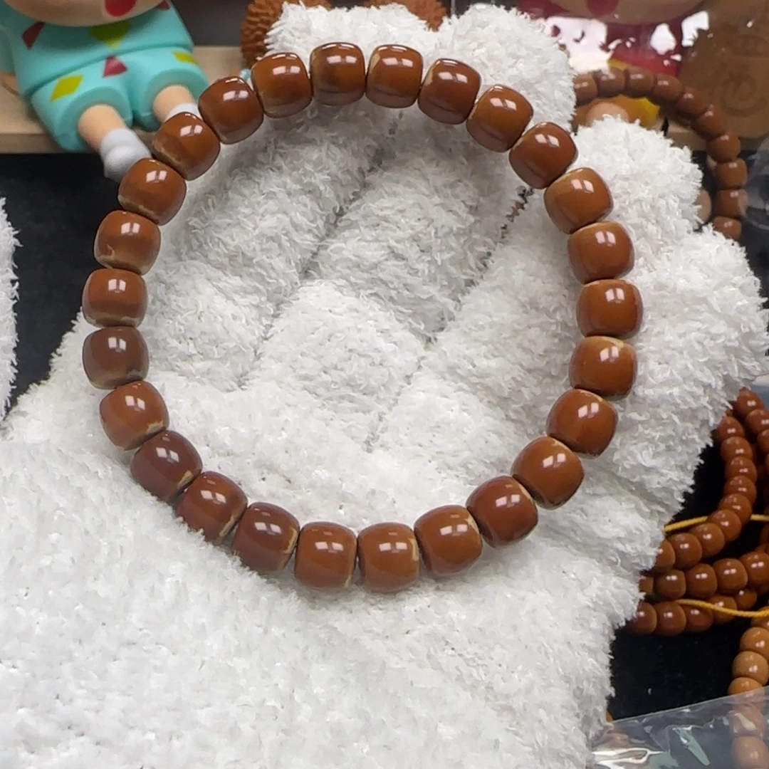 橄榄核手串老挝单圈三花微反油8.9福利