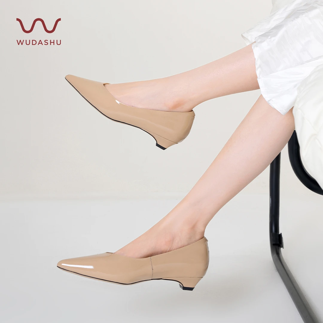 【38好物节专享】春季新款真皮单鞋女猫跟欧若风法式尖头玛丽珍