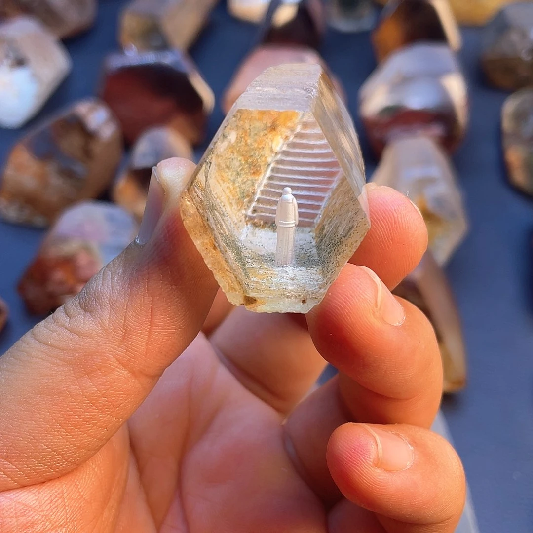 沙***雪水晶珠宝半成品未镶嵌摆件