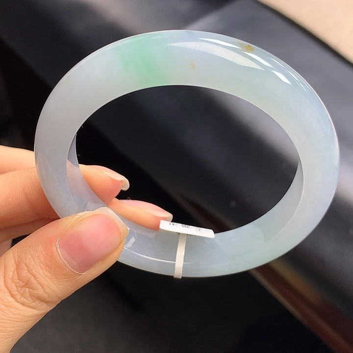 翡翠未镶嵌手镯点翠