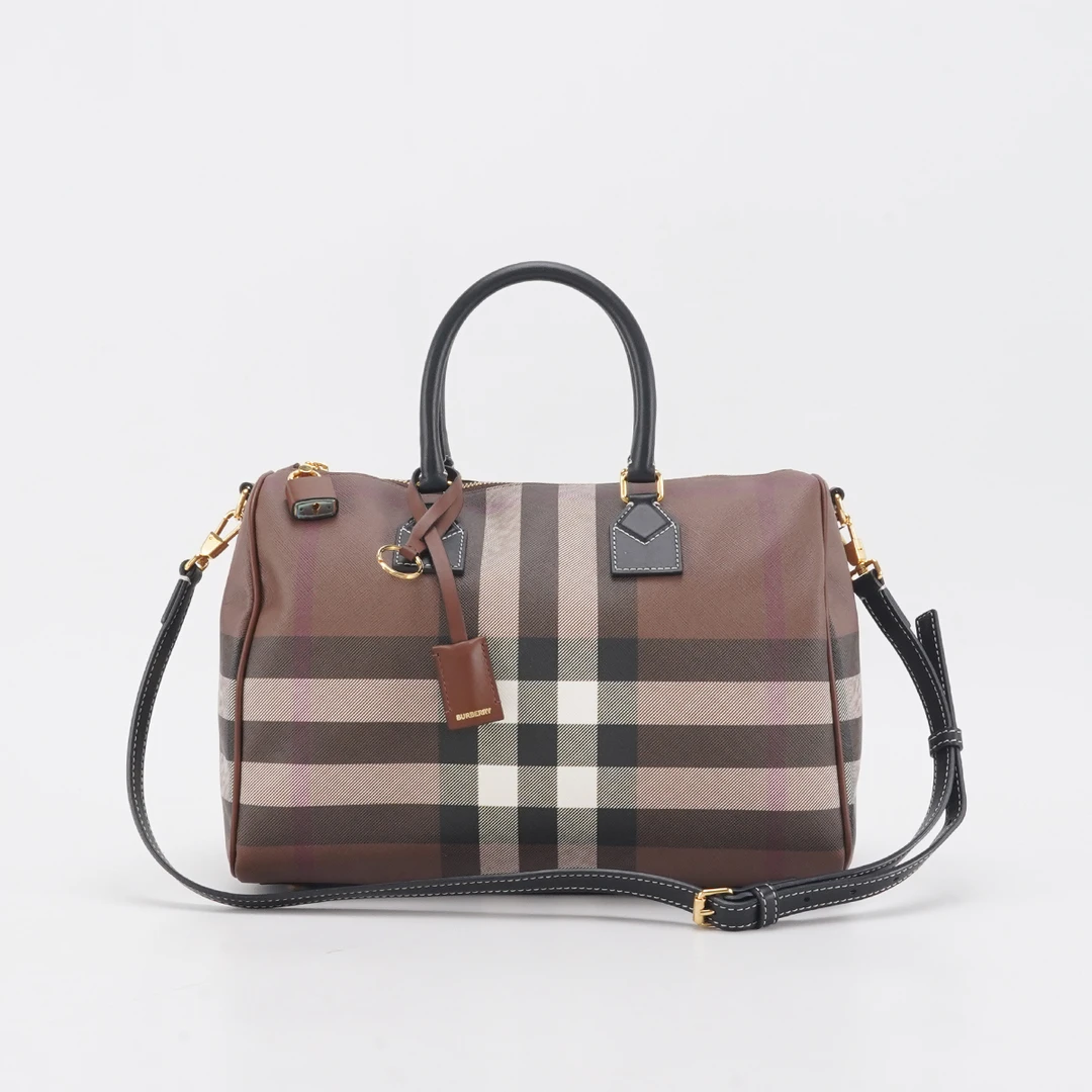 99新 BURBERRY/博柏利 中号 波士顿包【静文】BGC201360010