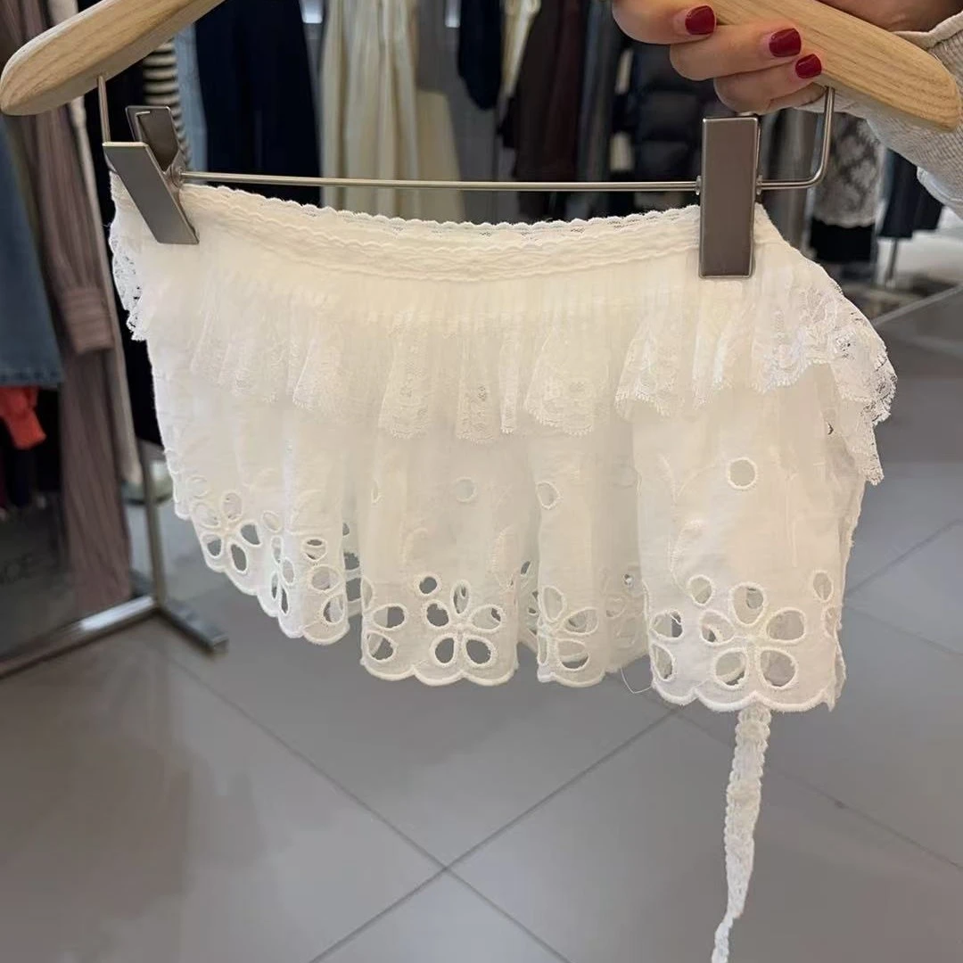 （NO退NO换）韩系蕾丝屁帘半身裙甜美气质叠穿设计