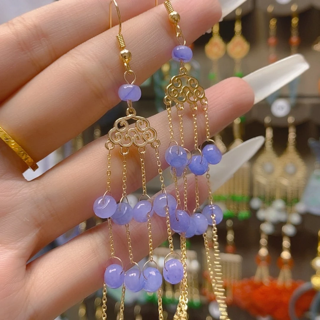 翡翠合金耳饰翡翠