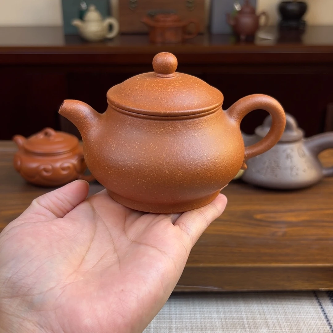 茶壶紫砂黄降坡潘壶全手220cc