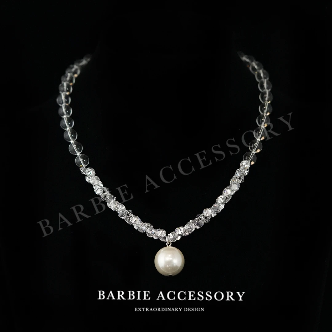 铜合金合成锆石项链 【星落光珠】时尚轻奢设计款高级绝美百搭项链