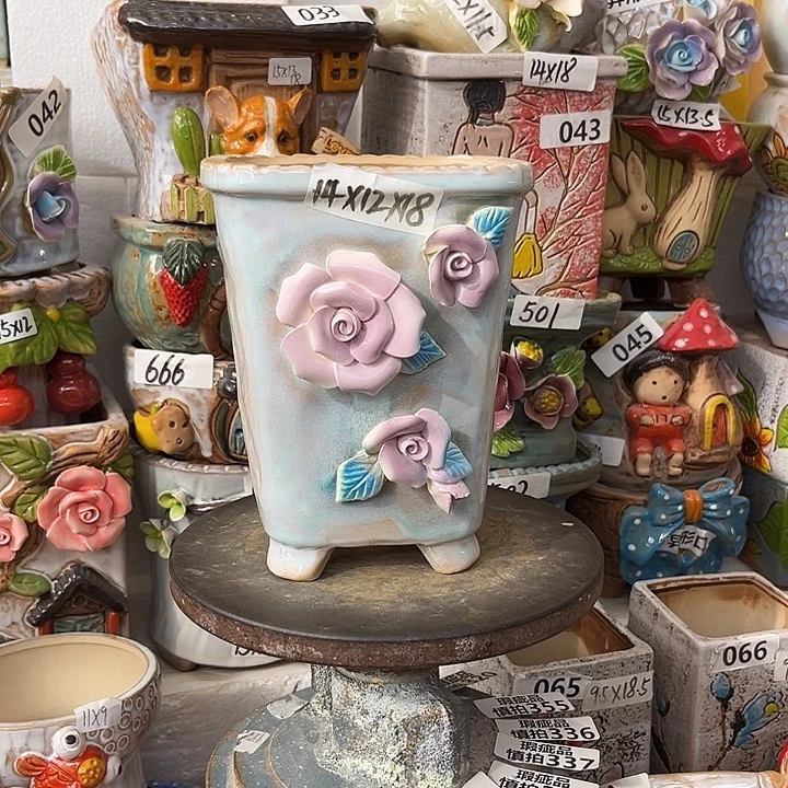 粗陶材质多肉花盆