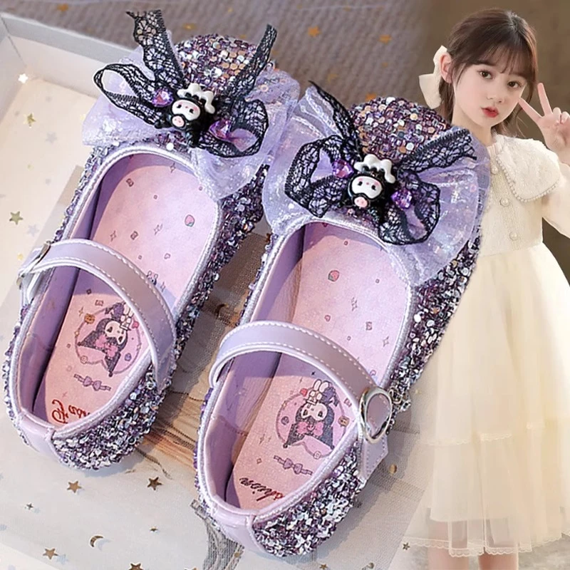 ABC女童鞋新款春季儿童时尚洋气公主鞋女孩库洛米水晶鞋小童凉鞋