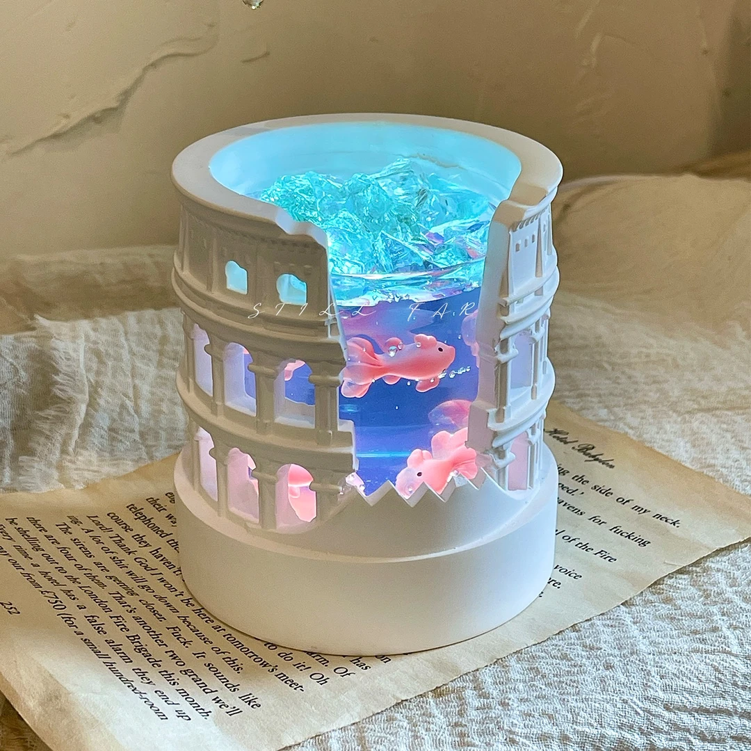 创意小夜灯摆件乔迁小众高级金鱼无火香薰蜡烛送女生闺蜜生日礼物