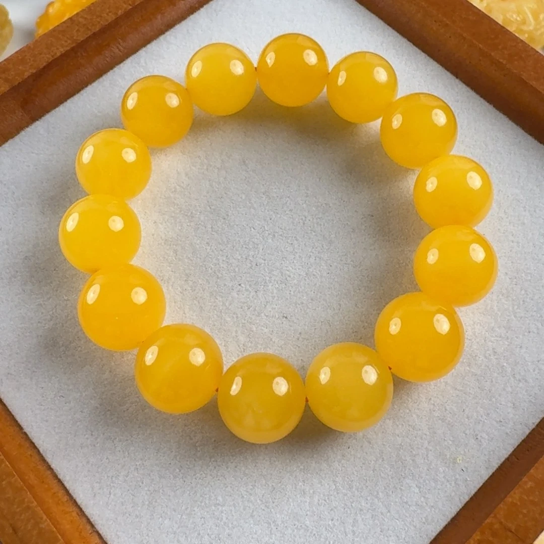 未镶嵌颈饰琥珀後**期手串