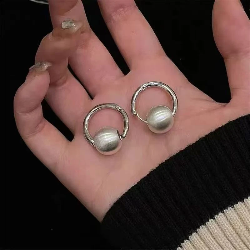 铜合金耳饰 耳圈日韩温柔女小众复古银色耳饰ins耳钉气质119