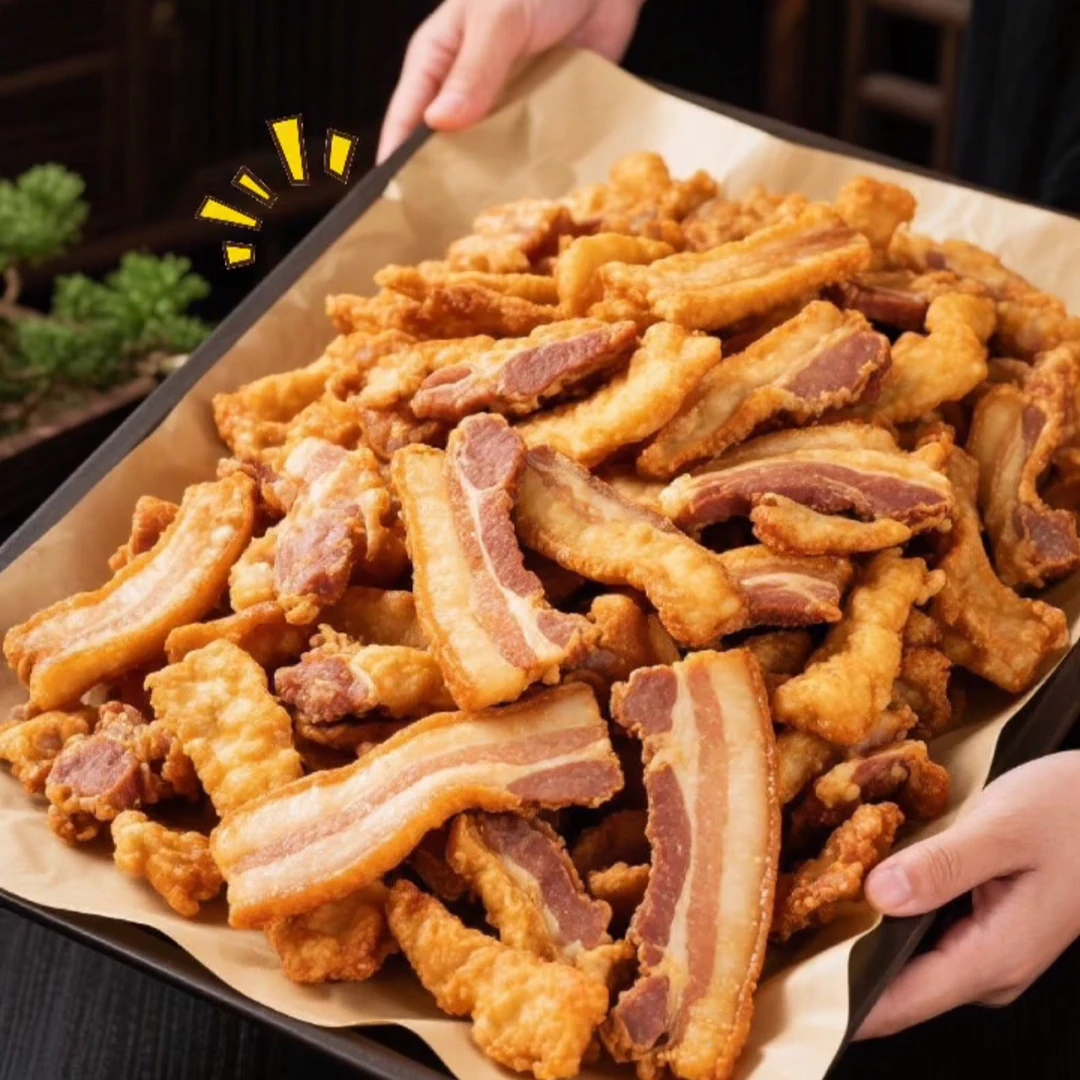 【抢1箱】猪肉酥网红爆款猪油渣五花酥片嘎开袋即食嘣脆嘎嘣香解馋