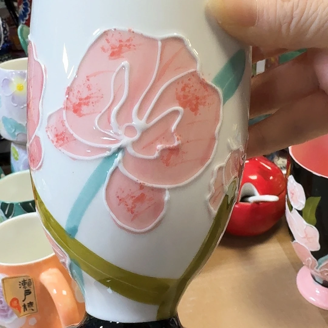陶瓷高脚手握杯一只看图