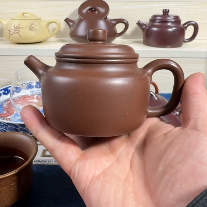 紫砂茶壶底槽清德钟壶