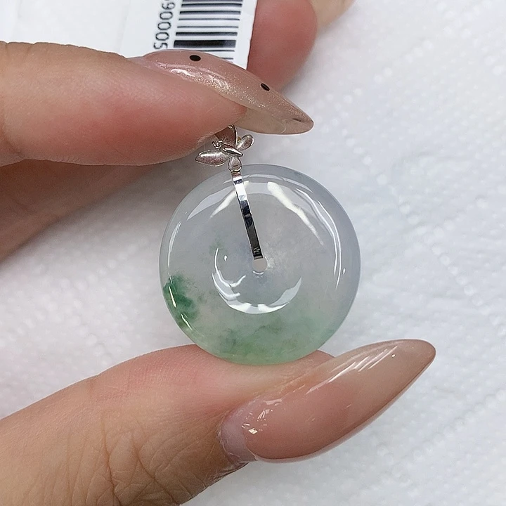 颈饰18K金镶嵌翡翠