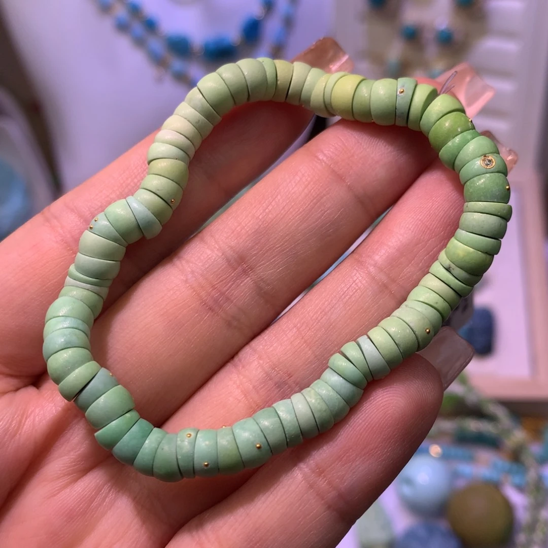 绿松石珠宝奇石未镶嵌菜籽大肠