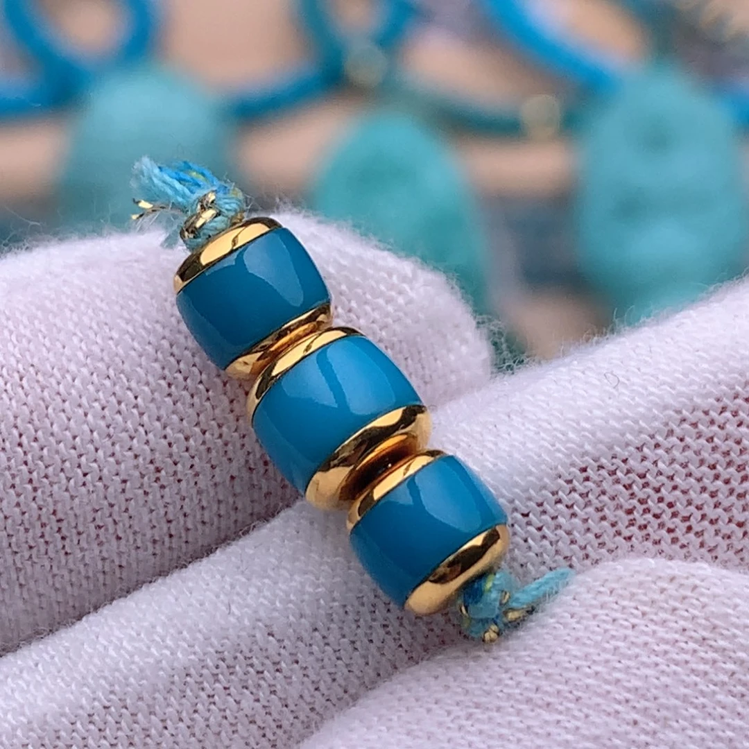 绿松石18K金镶嵌珠宝奇石