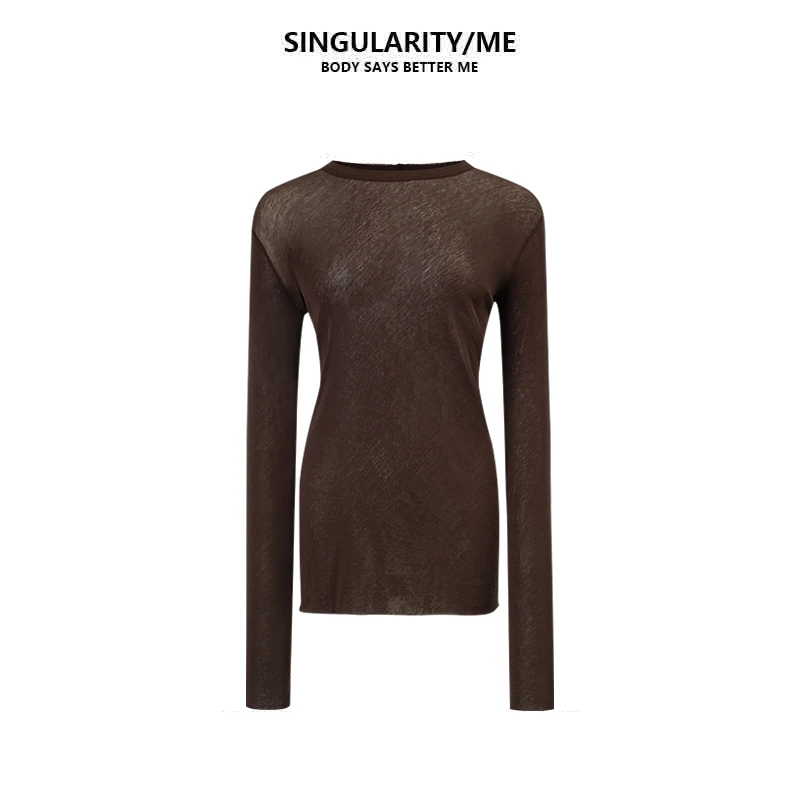 Singularity Me 11S 59723 柔软舒适强捻微透百搭圆领长袖打底衫