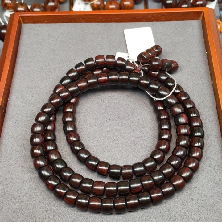 川***～黄花梨/降香黄檀手串/手链海南黄花梨帝王紫8*10