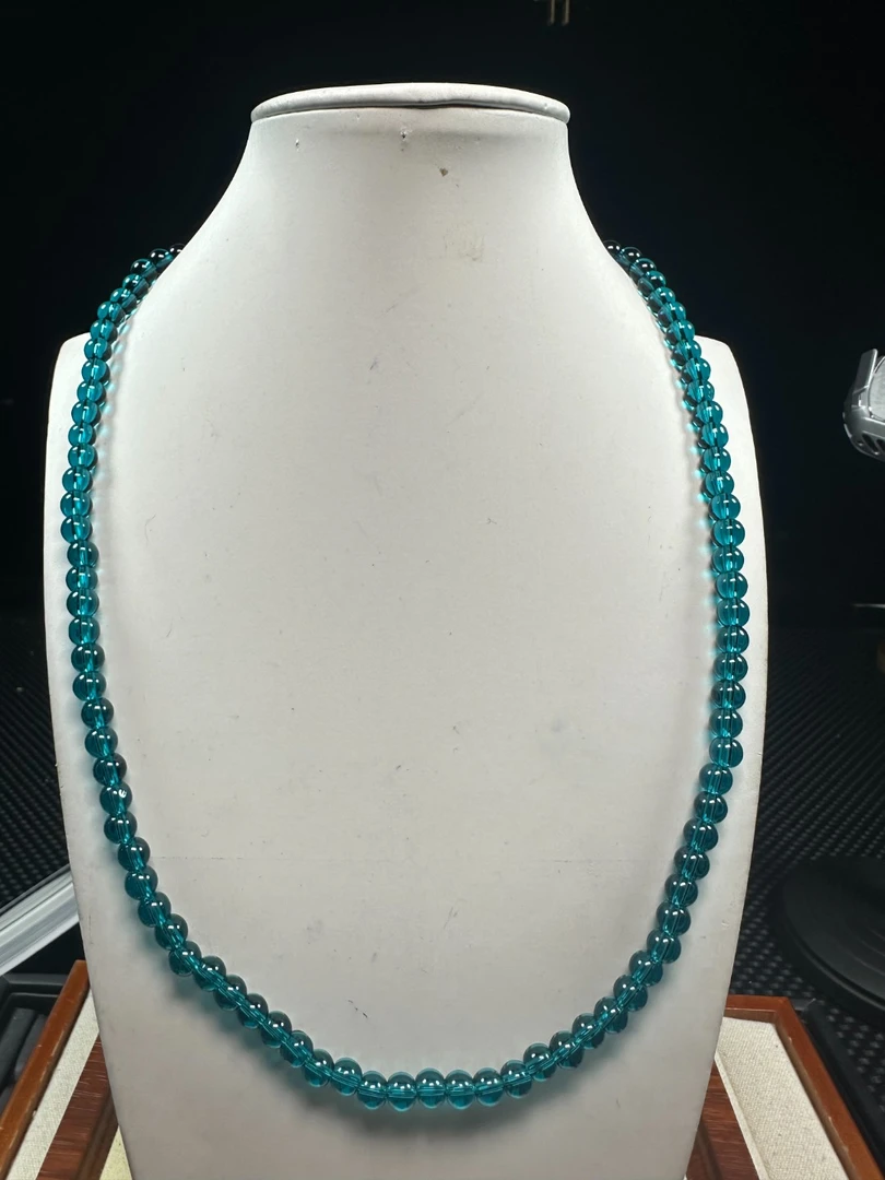 蓝色6mm项链发一条K64