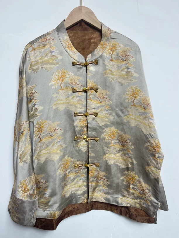 迎客松新中式气质上衣复古百搭温柔风外套女装