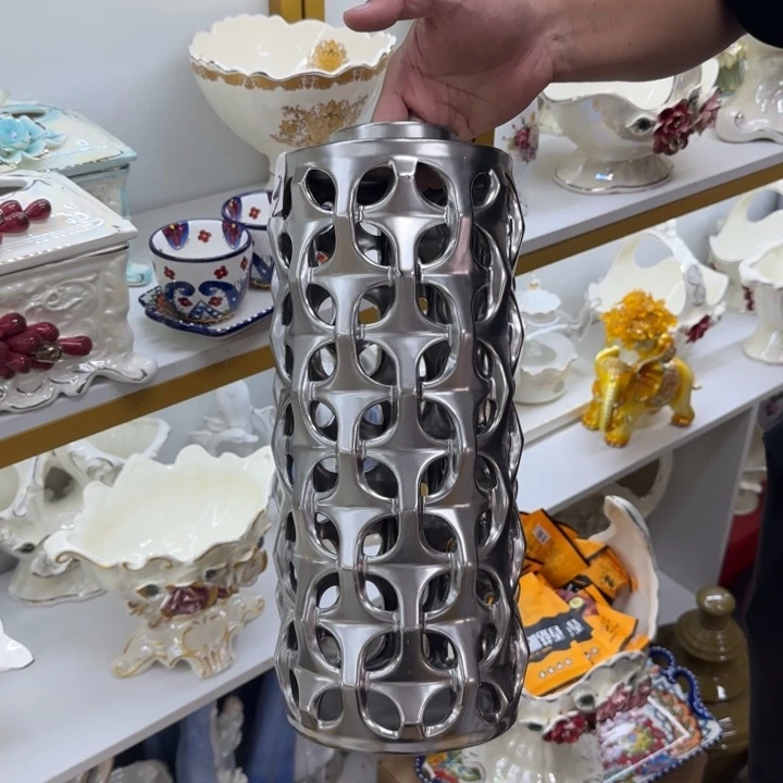 瓷片陶瓷工艺花瓶摆件