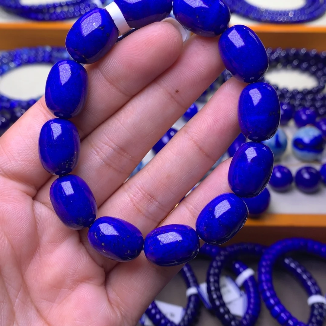 青金石未镶嵌手串12mm