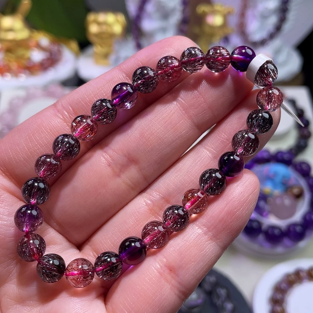 手链水晶未镶嵌黑加仑超七手链