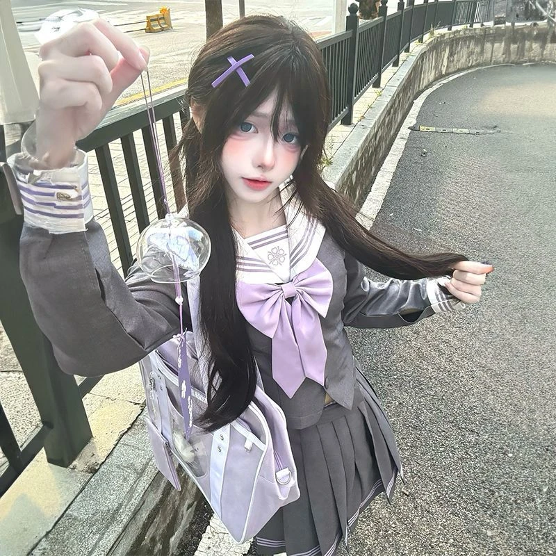 甜嗑jk【星雾纱】原创正版新品收腰水手服制服套装甜磕水手服裙