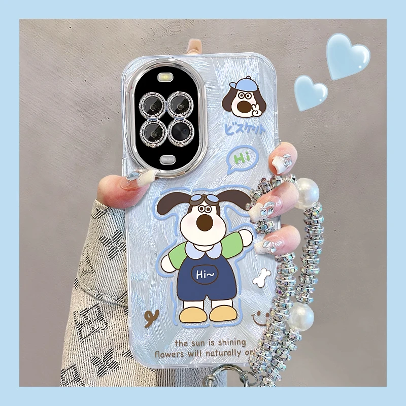 适用华为nova14手机壳新女款荣耀400/300/200可爱掌门狗手链nova