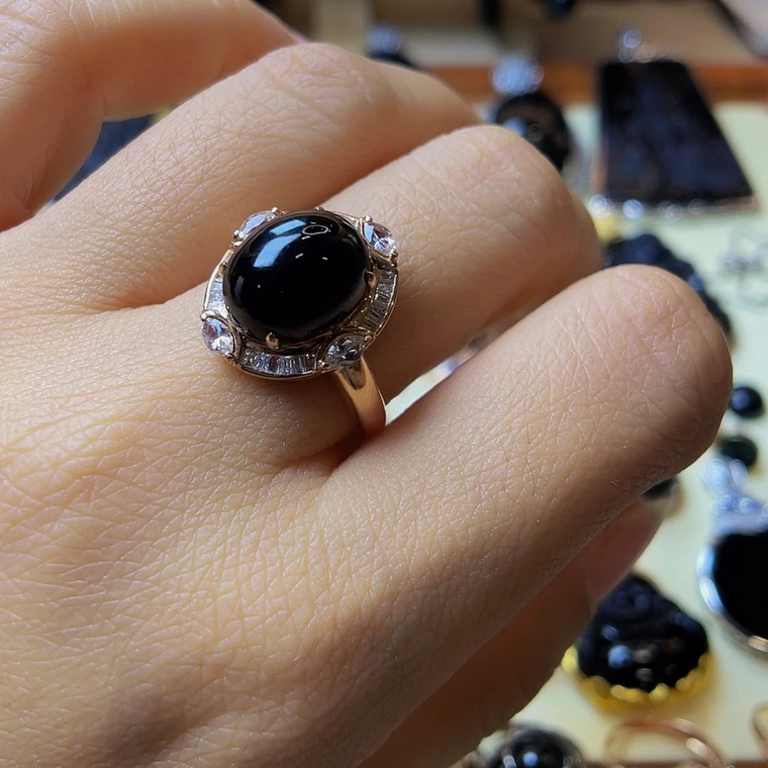 翡翠戒指18K金镶嵌D***y