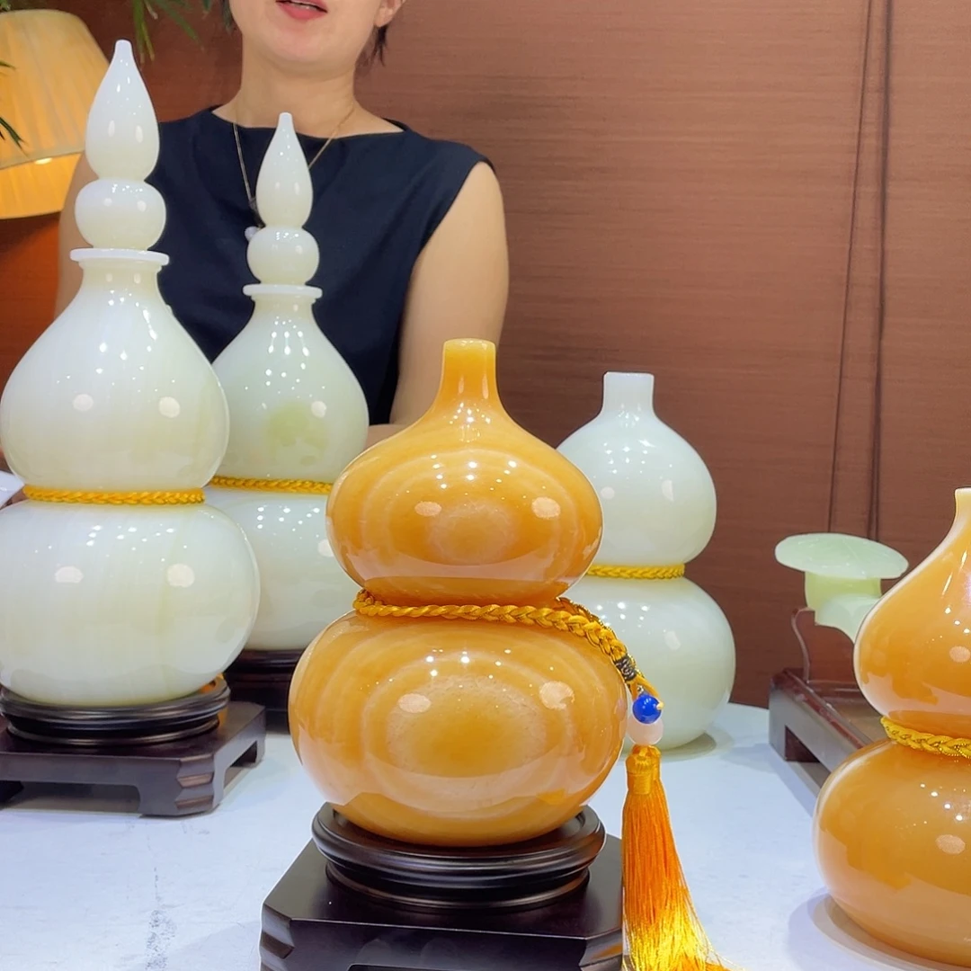 玉葫芦精品天然玉石摆件