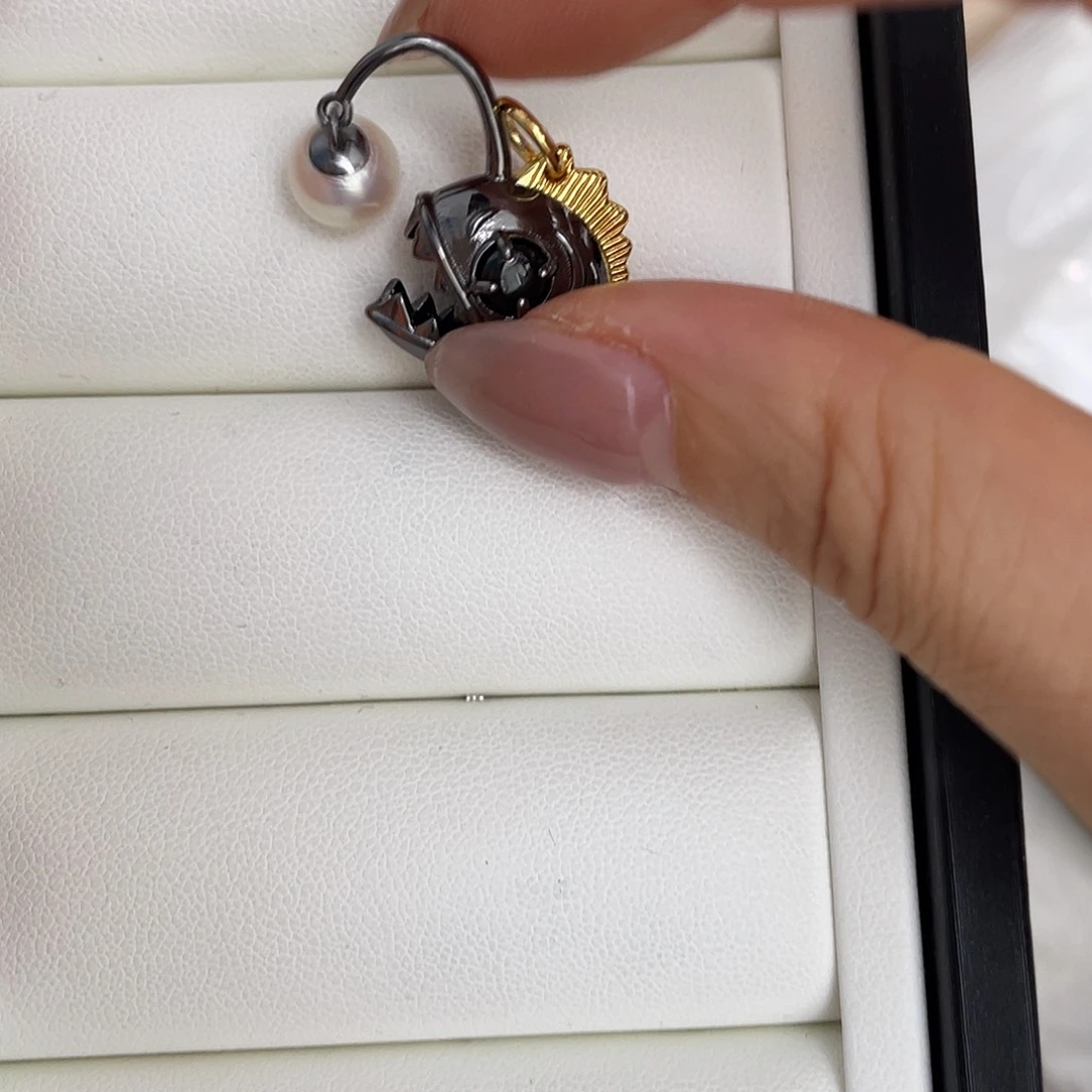 吊坠(不含链)银S925镶嵌海水珍珠