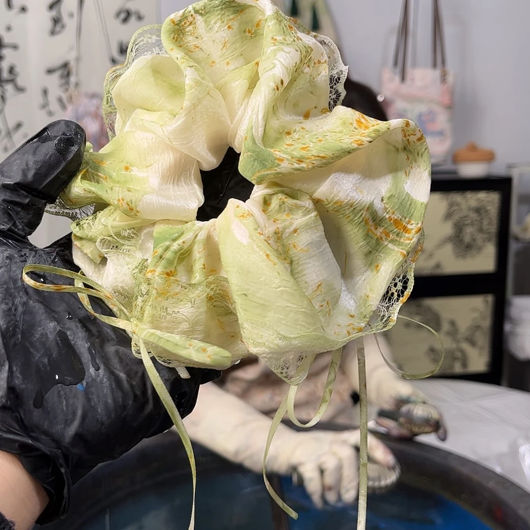 布艺非金属341蕾丝发圈桂花落