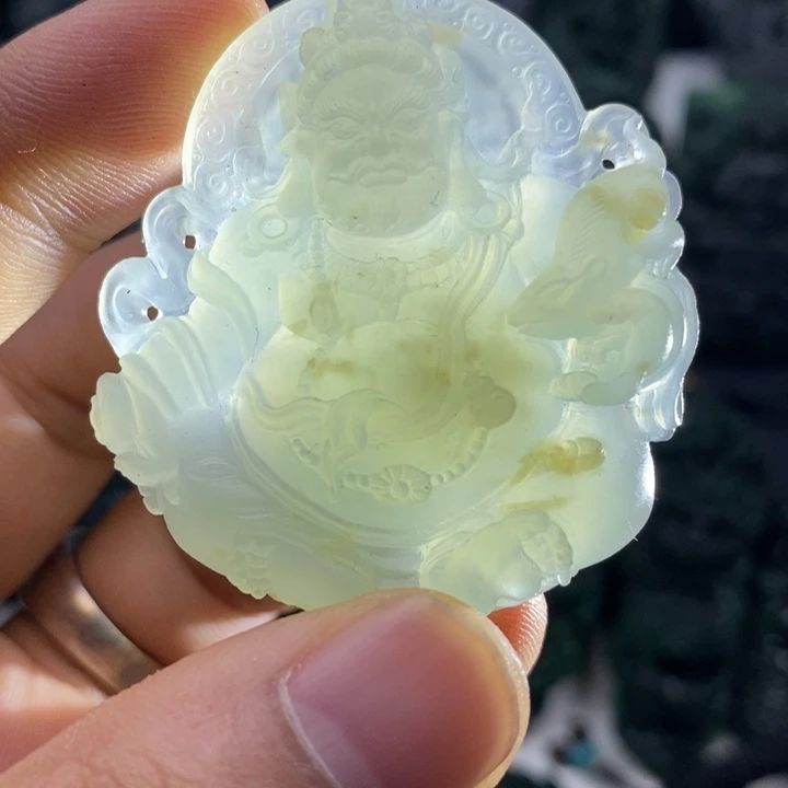 定制翡翠未镶嵌天然翡翠A货黄财神