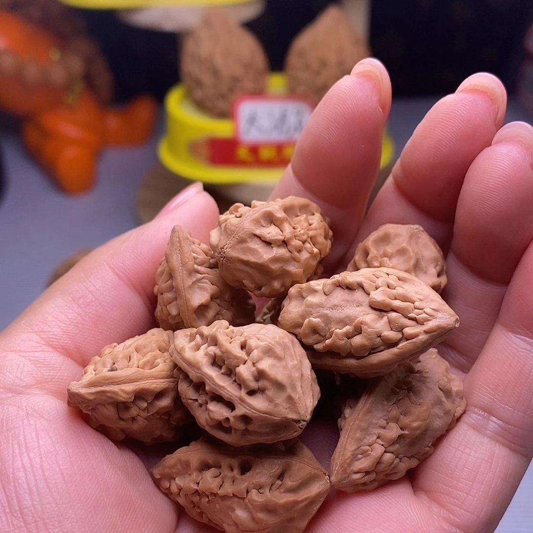 把件文玩核桃020麒麟角小籽17尺