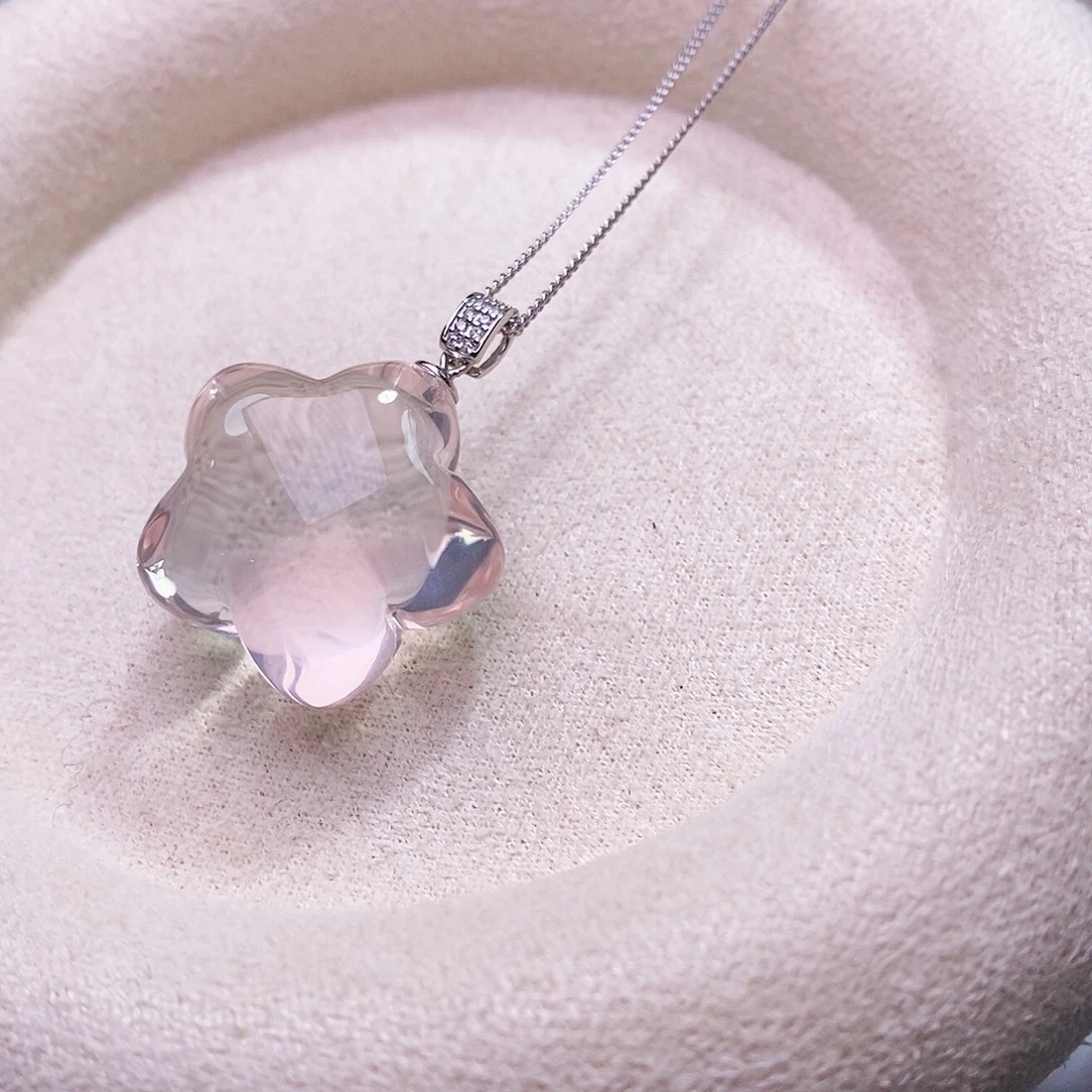 水晶吊坠(赠链)银S925镶嵌