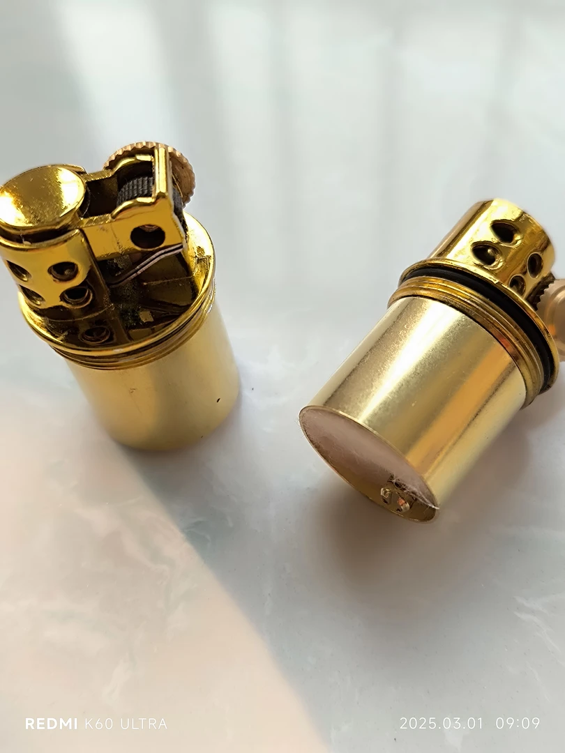复古迷你纯铜打火机机芯手工小巧便携怀旧设计