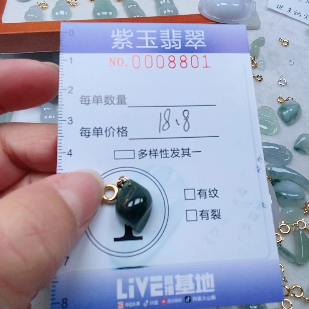 颈饰未镶嵌翡翠飘花随行