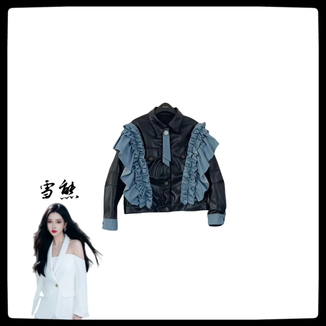 2076女装轻奢美式复古新款机车服百搭外套SXZY