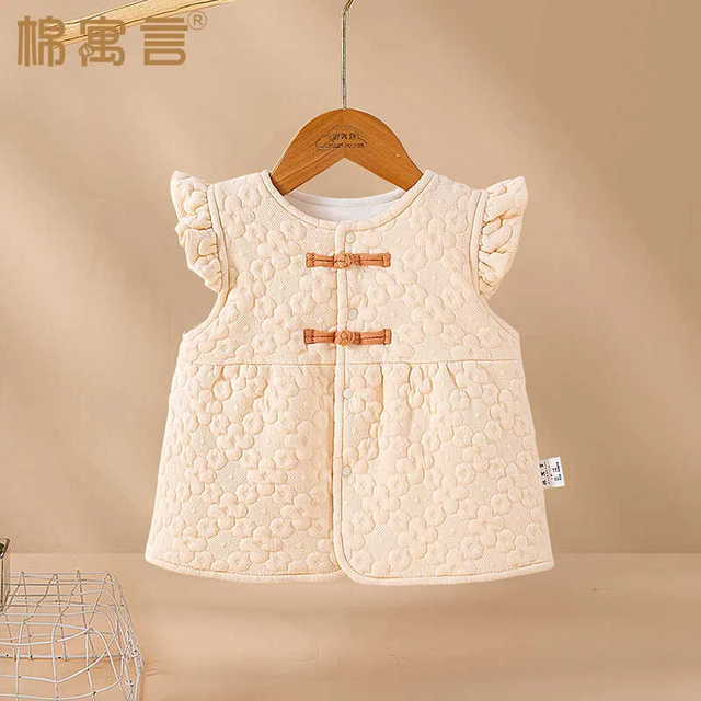 婴儿马甲秋冬外穿女童宝宝冬季背心棉坎肩棉加厚保暖儿童小马夹