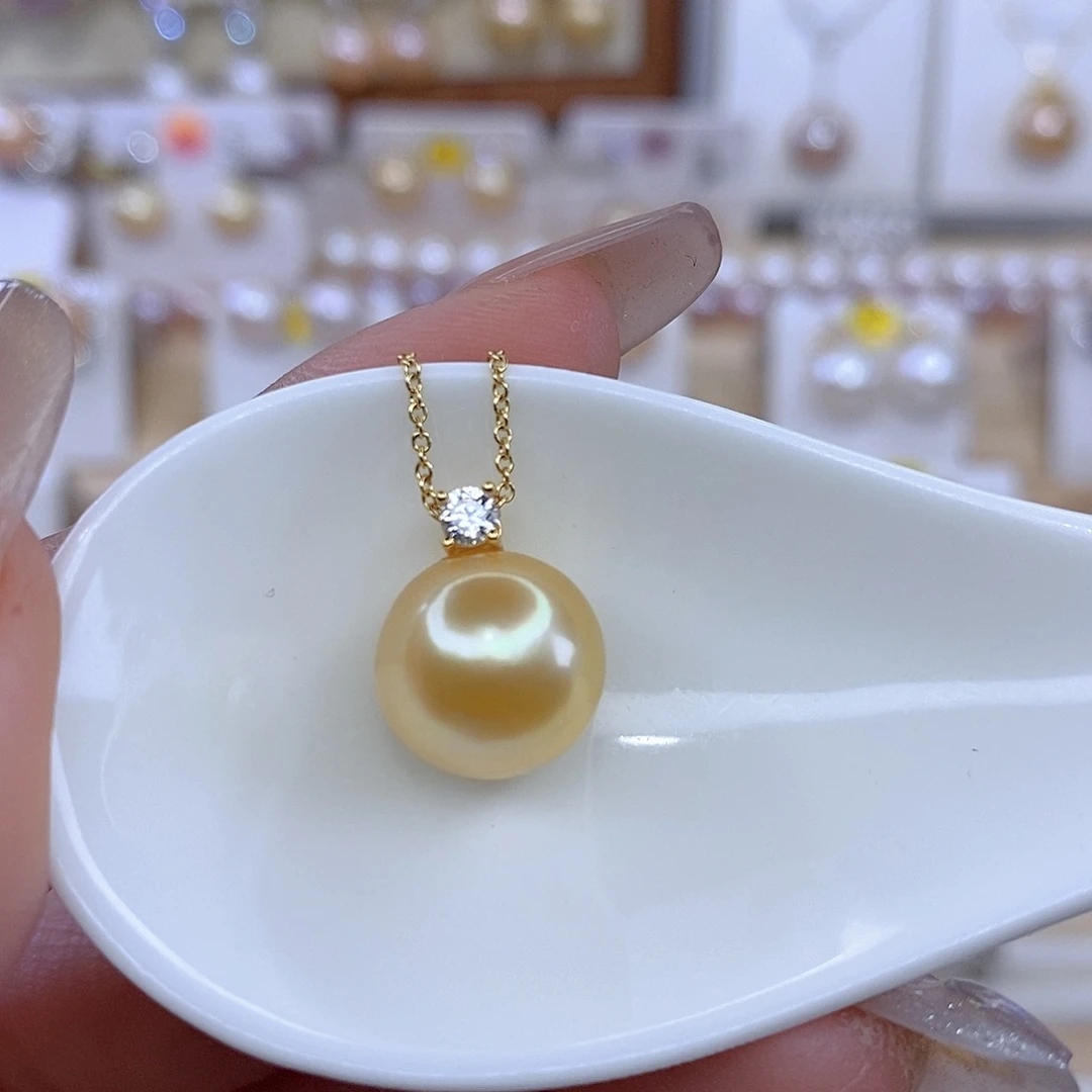 银S925镶嵌颈饰淡水珍珠