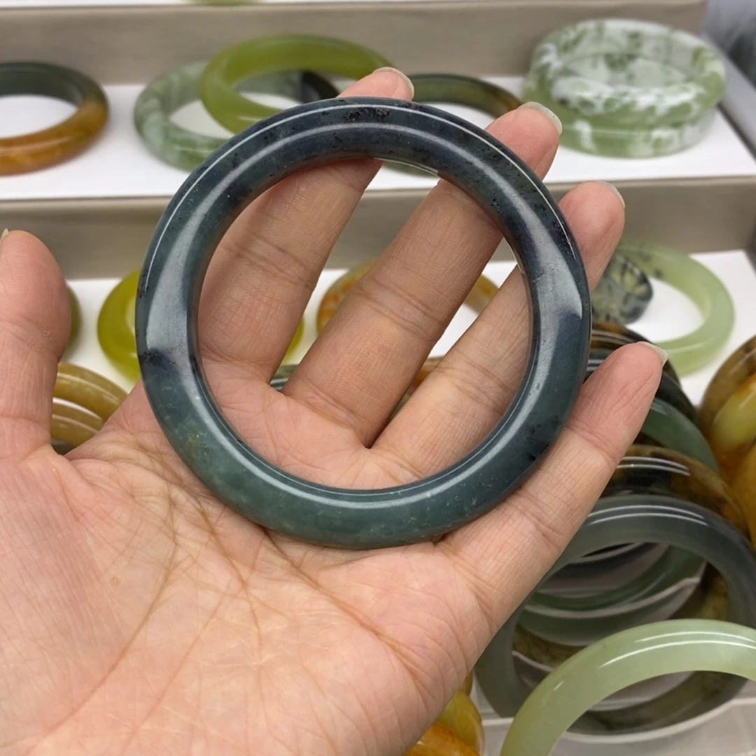 蛇纹石玉合金手镯60.4不退不换