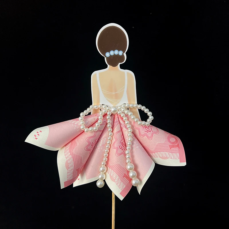 【束漫花艺】婚纱公主卡片祝福贺卡鲜花花束装饰花艺diy资材