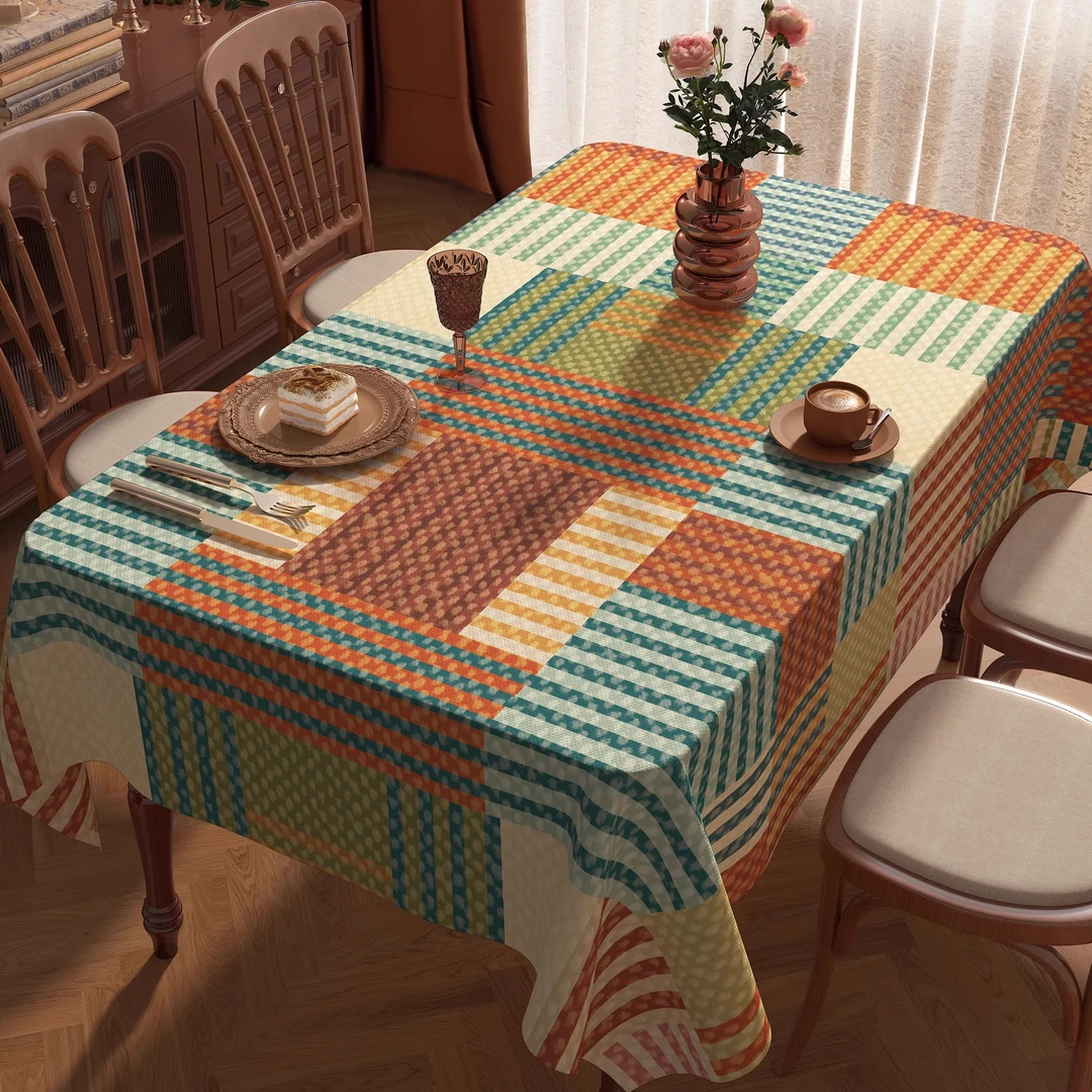 美式桌布新款防水防油免洗防烫耐高温高级感防烫餐桌垫子茶几台布