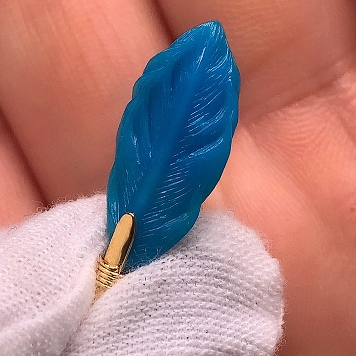 绿松石18K金镶嵌珠宝奇石