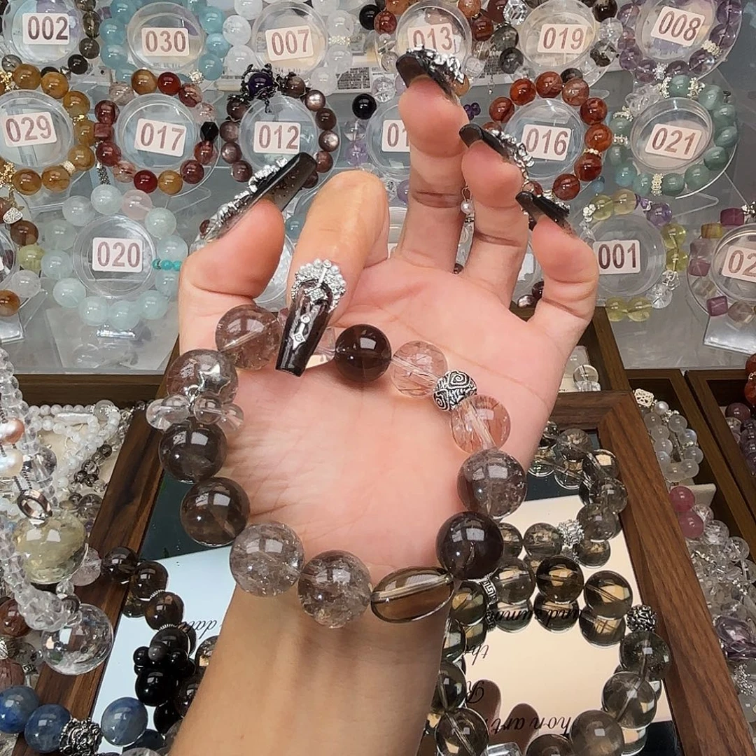 企***天银S925镶嵌手链水晶