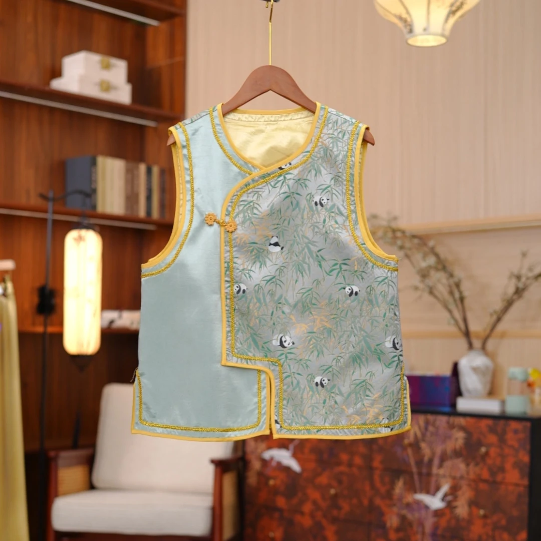 《宝竹·马甲》春秋季新款复古文艺高定原创新中式国风女款